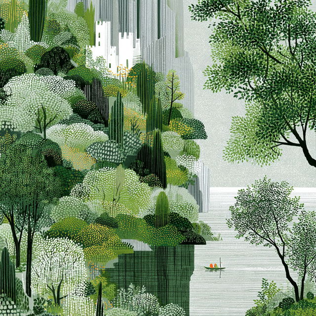 Illuminated Verdigris style, Midjourney V8.2, render 2 of 4