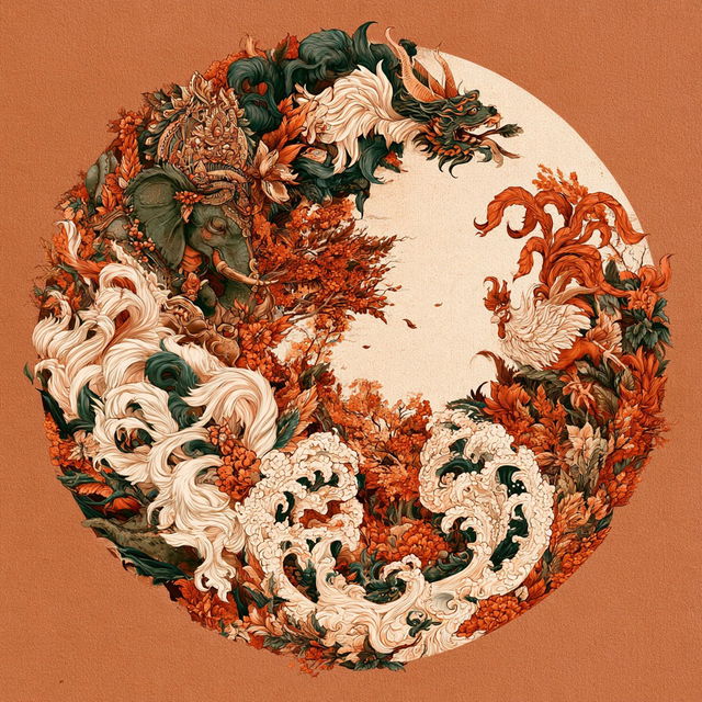 Mandalaornament style, Midjourney V8.2, render 4 of 4