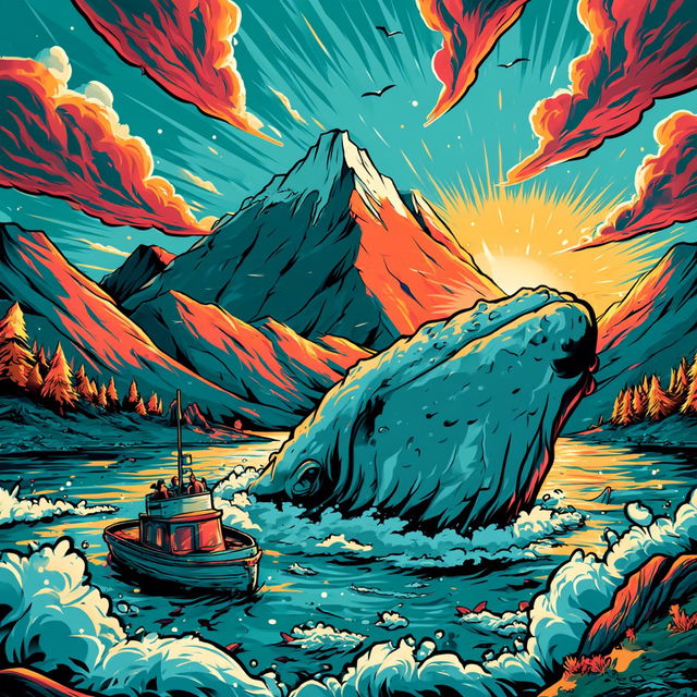 Volcanic Tessellacomic style, Midjourney V8.2, render 3 of 4
