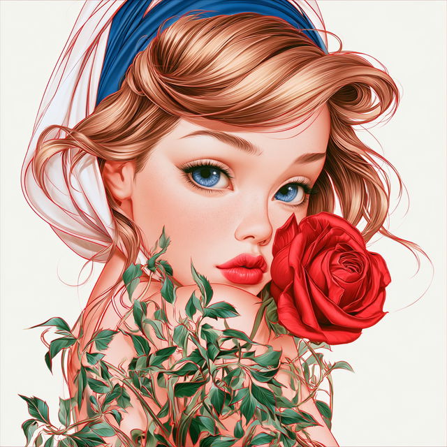 Redblue Ornamentalism style, Midjourney V8.2, render 4 of 4