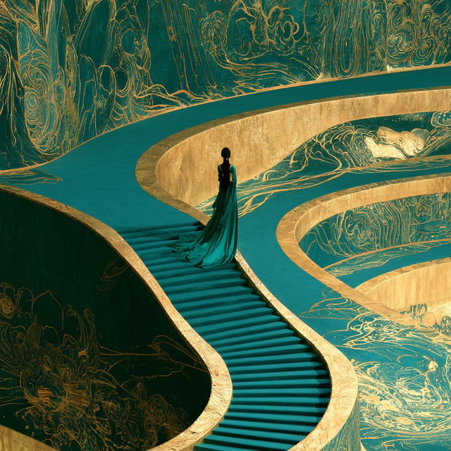 Moonstair Serigraph style, Midjourney V8.2, render 2 of 4