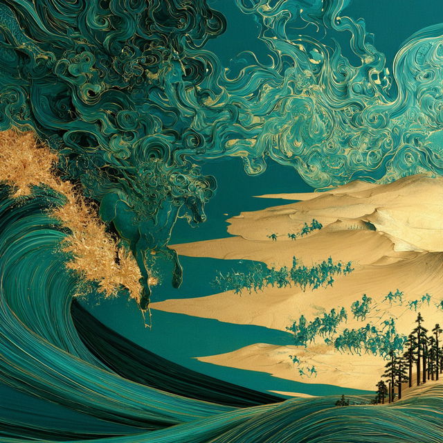 Moonstair Serigraph style, Midjourney V8.2, render 4 of 4