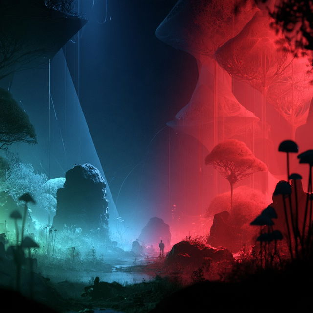 Cerambycid Neon Range style, Midjourney V8.2, render 2 of 4