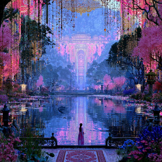 Mosaicourt style, Midjourney V8.2, render 4 of 4