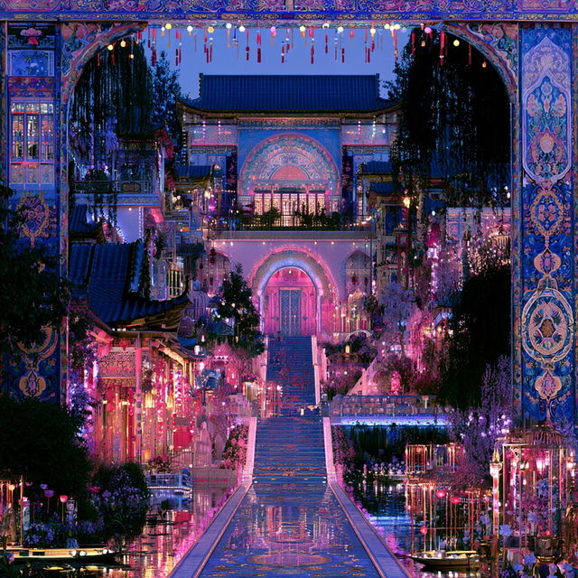 Mosaicourt style, Midjourney V8.2, render 3 of 4