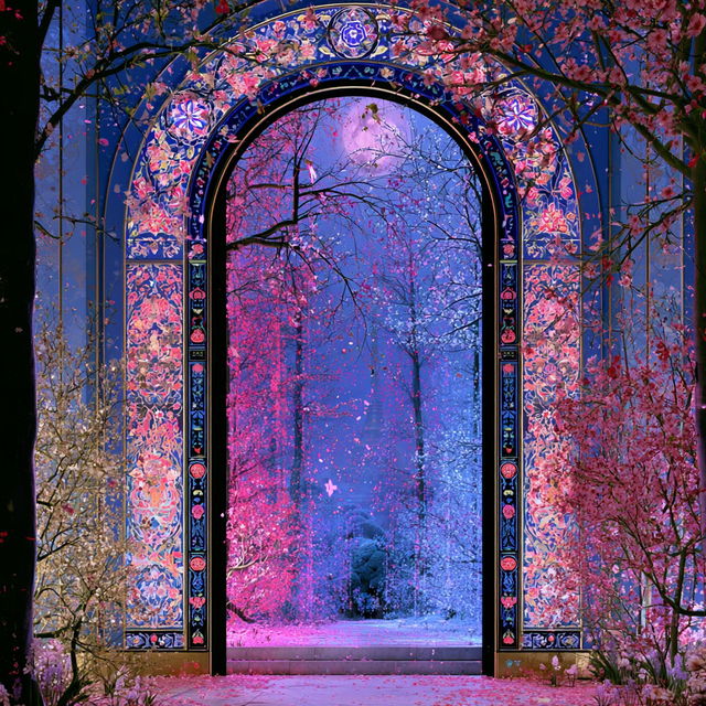 Mosaicourt style, Midjourney V8.2, render 2 of 4