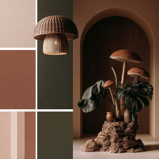 Earthy tones style, Midjourney V8.2, render 2 of 4