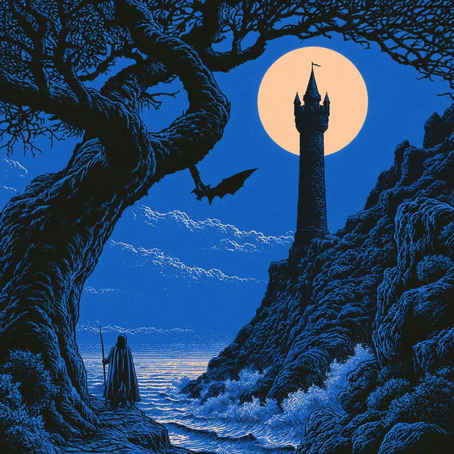 Lunarchisel style, Midjourney V8.2, render 1 of 4