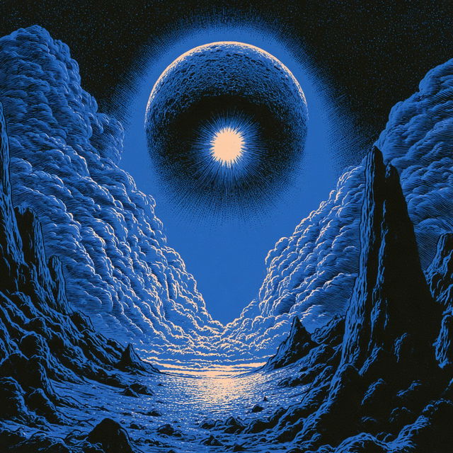Lunarchisel style, Midjourney V8.2, render 4 of 4