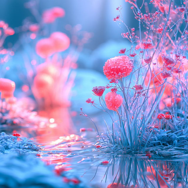 Hummingbird Chromafloat style, Midjourney V8.2, render 4 of 4