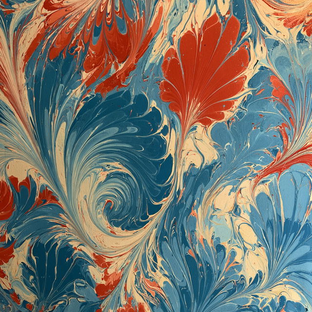 Ebru style, Midjourney V8.2, render 4 of 4