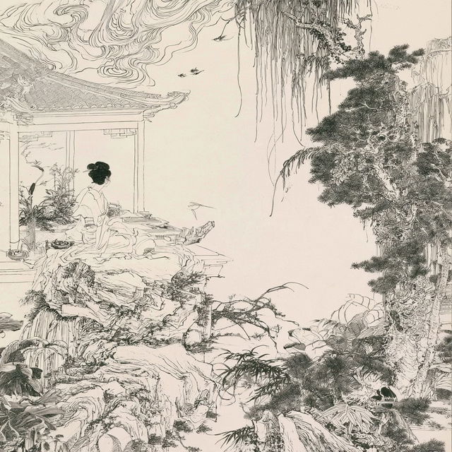 Countercurrent Shanshui style, Midjourney V8.2, render 4 of 4