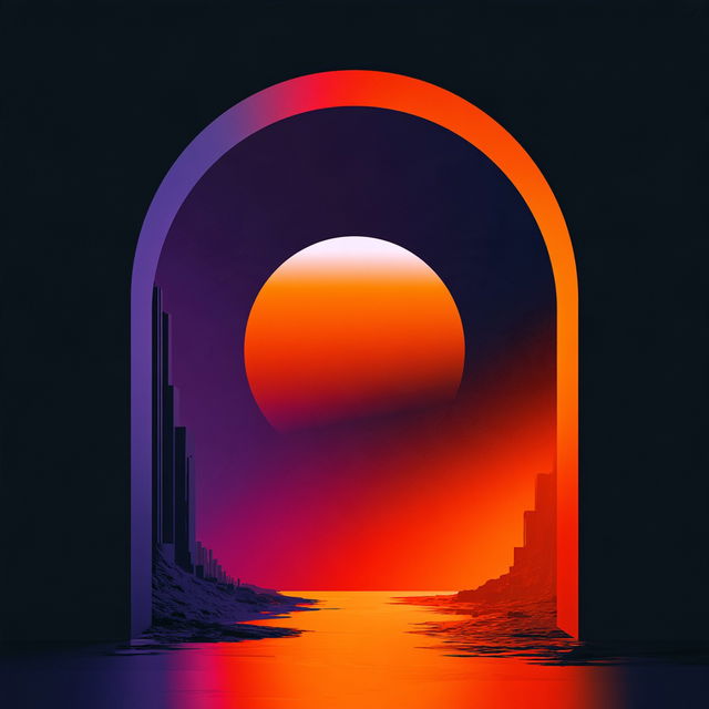 Orange Sundial style, Midjourney V8.2, render 3 of 4