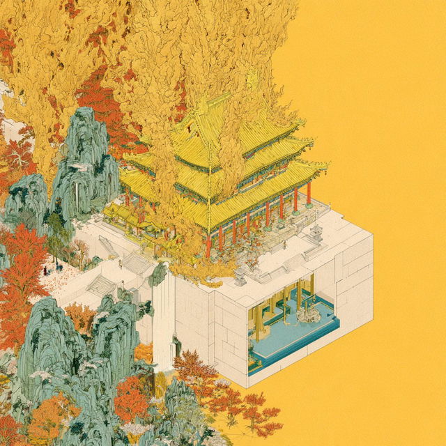 Isometric Roc Architecture style, Midjourney V8.2, render 2 of 4