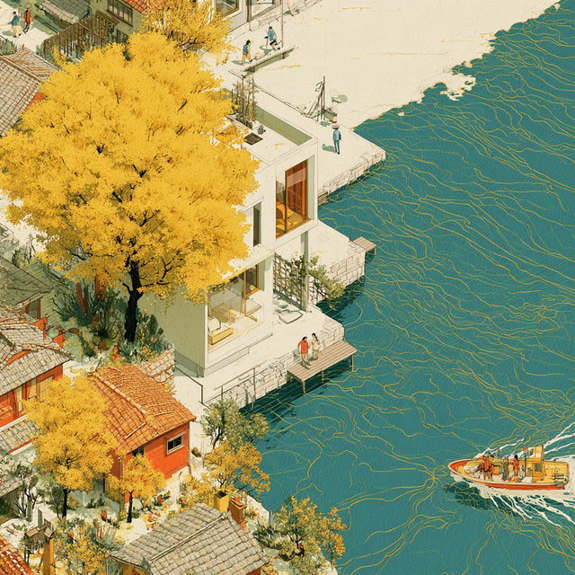 Isometric Roc Architecture style, Midjourney V8.2, render 4 of 4