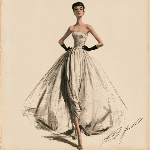 Edith Head style (Fashion designers), Midjourney V8.2
