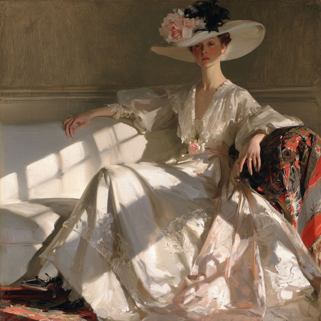 Edmund Tarbell style, Midjourney V8.2, render 2 of 4