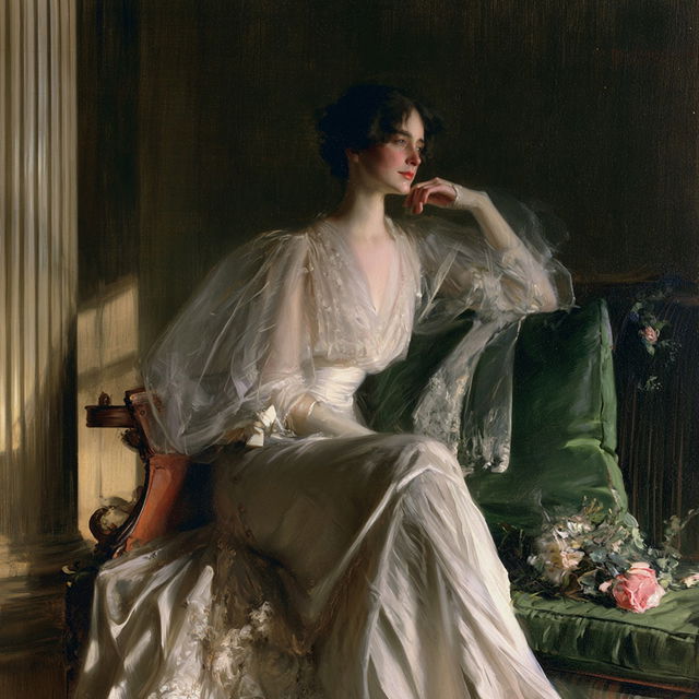Edmund Tarbell style, Midjourney V8.2, render 3 of 4
