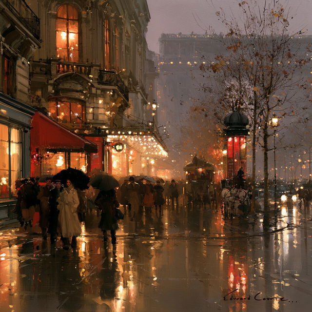Edouard Cortes style, Midjourney V8.2, render 3 of 4
