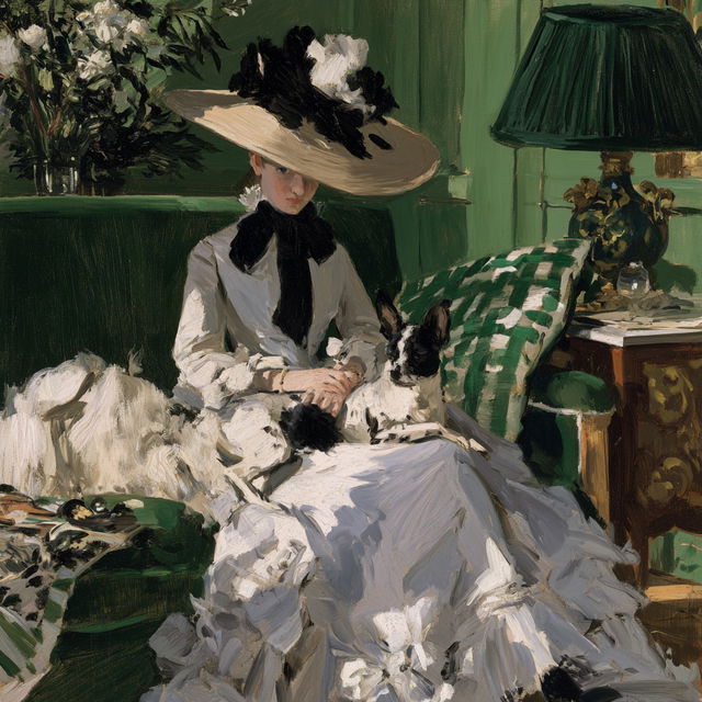 Edouard Manet style, Midjourney V8.2, render 4 of 4