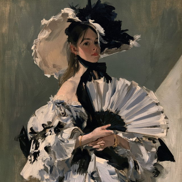 Edouard Manet style, Midjourney V8.2, render 3 of 4