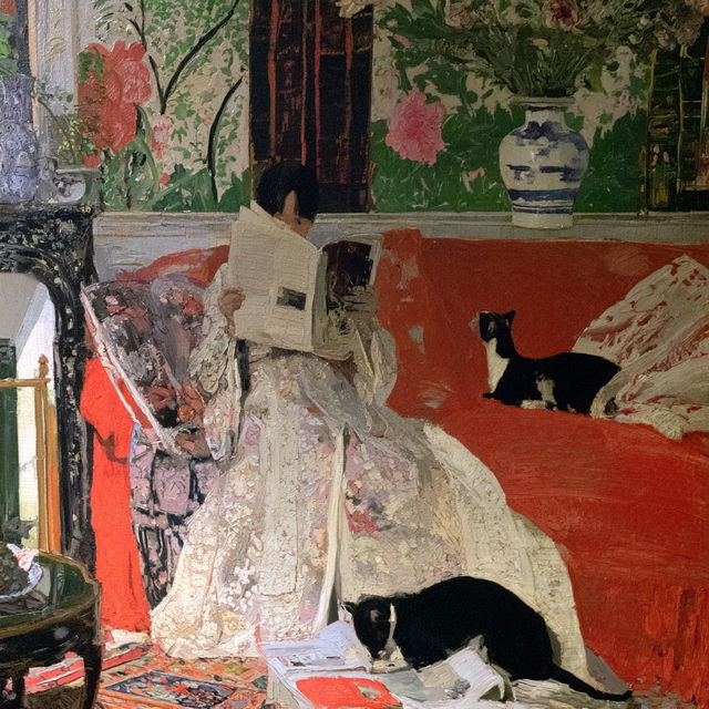 Edouard Vuillard style, Midjourney V8.2, render 1 of 4