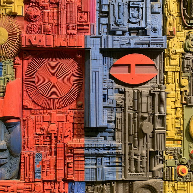 Eduardo Paolozzi style, Midjourney V8.2, render 3 of 4