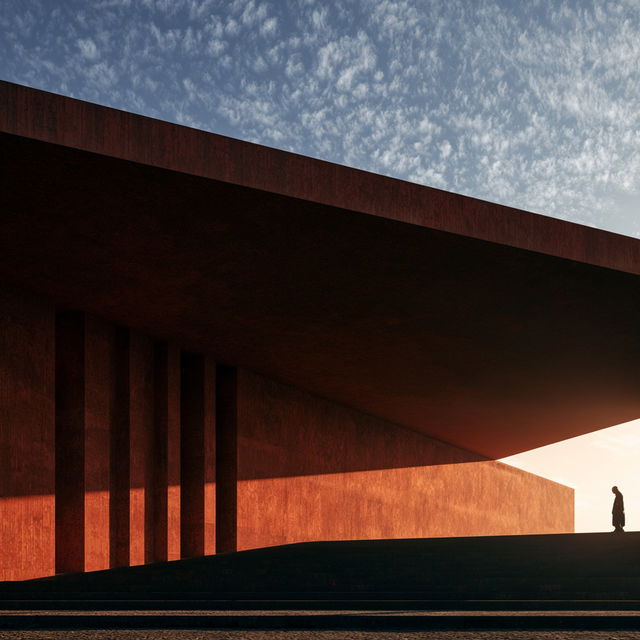 Eduardo Souto Moura style, Midjourney V8.2, render 2 of 4
