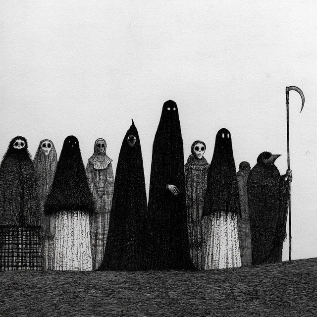 Edward Gorey style, Midjourney V8.2, render 2 of 4