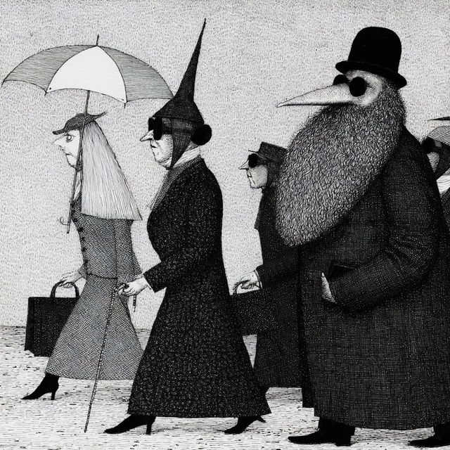 Edward Gorey style, Midjourney V8.2, render 3 of 4