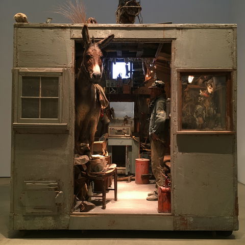 Edward Kienholz style (Sculptors), Midjourney V8.2