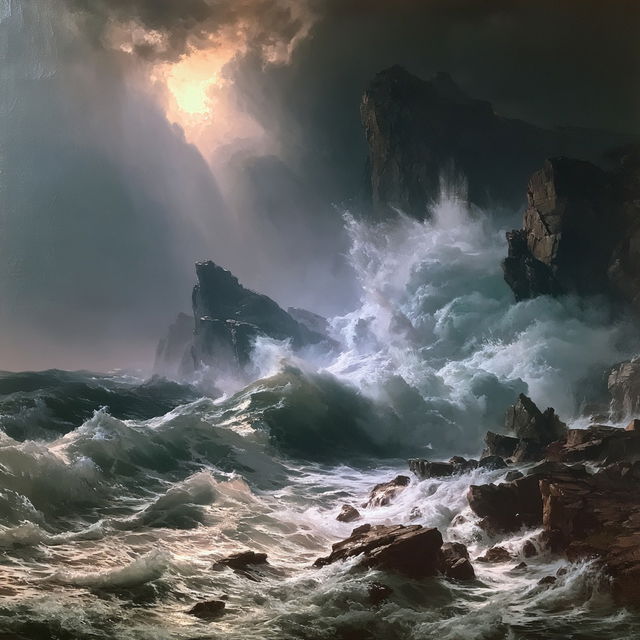 Edward Moran style, Midjourney V8.2, render 3 of 4