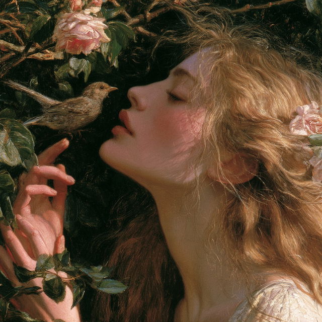 Edward Robert Hughes style, Midjourney V8.2, render 4 of 4