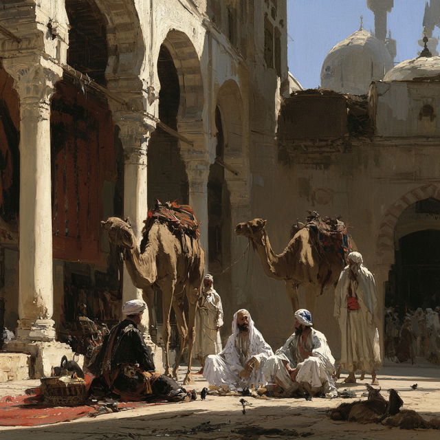 Edwin Lord Weeks style, Midjourney V8.2, render 2 of 4