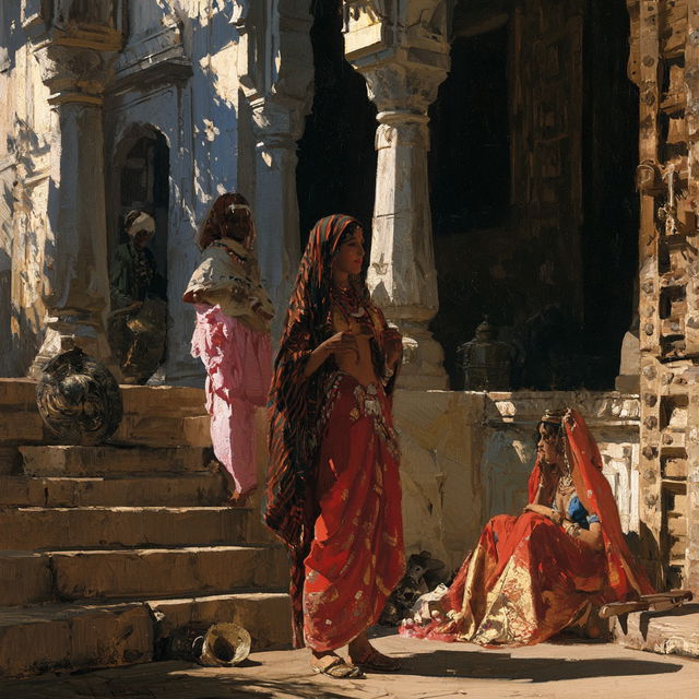 Edwin Lord Weeks style, Midjourney V8.2, render 1 of 4