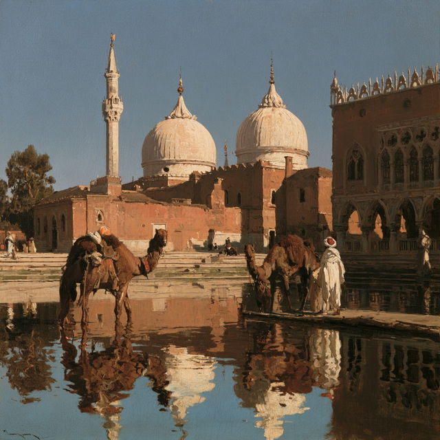 Edwin Lord Weeks style, Midjourney V8.2, render 4 of 4
