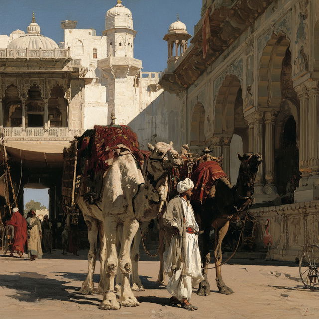 Edwin Lord Weeks style, Midjourney V8.2, render 3 of 4