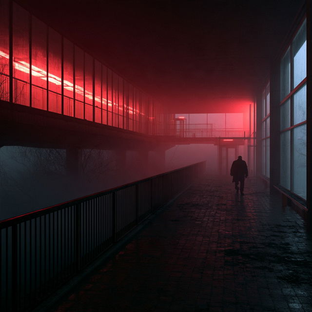 Eerie atmosphere style, Midjourney V8.2, render 1 of 4