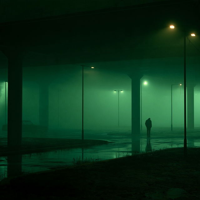 Eerie atmosphere style, Midjourney V8.2, render 4 of 4