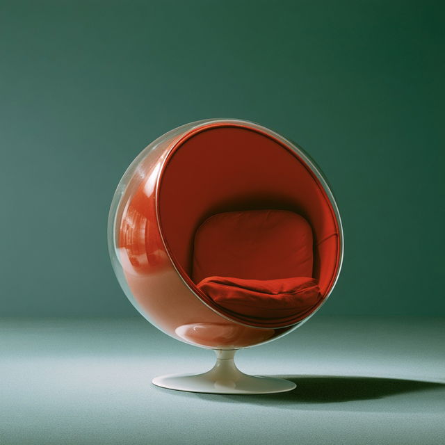 Eero Aarnio style, Midjourney V8.2, render 2 of 4