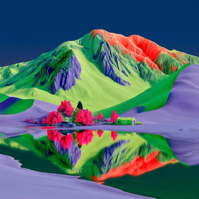 Fluoroglyph style, Midjourney V8.2, render 2 of 4