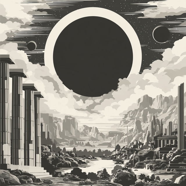 Black Sun Monumentalism style, Midjourney V8.2, render 1 of 4