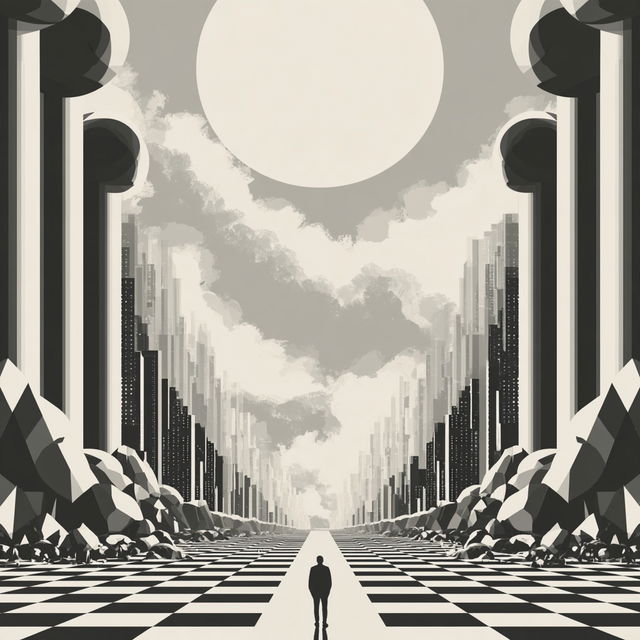 Black Sun Monumentalism style, Midjourney V8.2, render 4 of 4