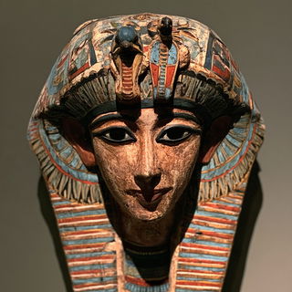 Egyptian funeral mask style, Midjourney V8.2, render 4 of 4
