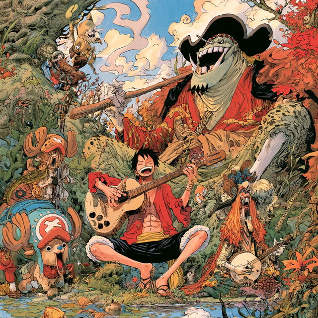 Eiichiro Oda style, Midjourney V8.2, render 1 of 4