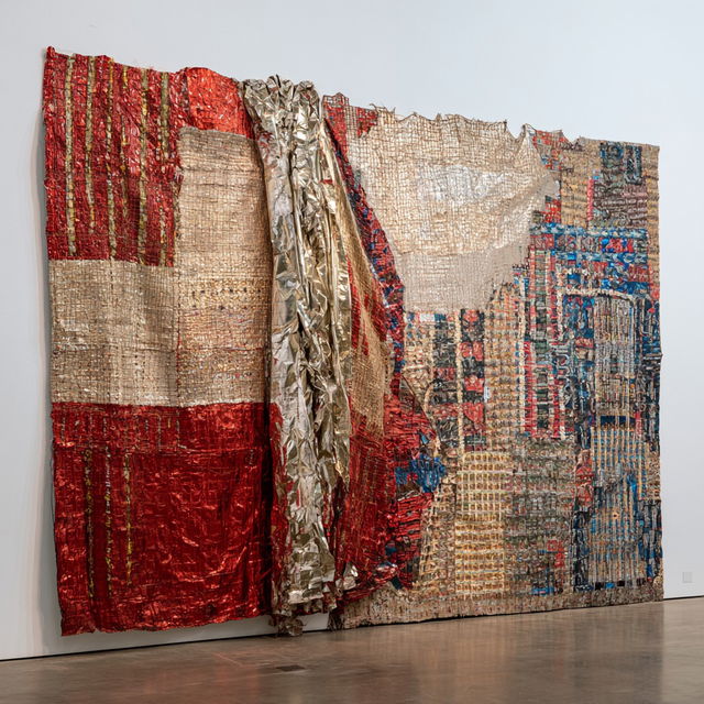 El Anatsui style, Midjourney V8.2, render 1 of 4