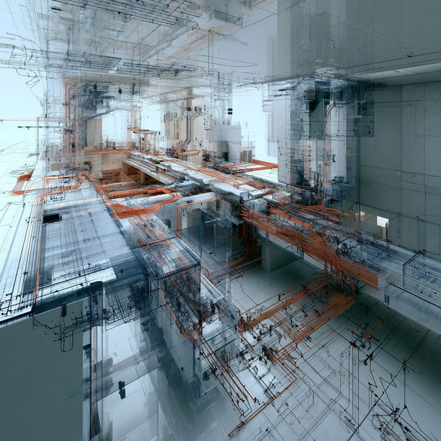 Electrical layout style, Midjourney V8.2, render 2 of 4