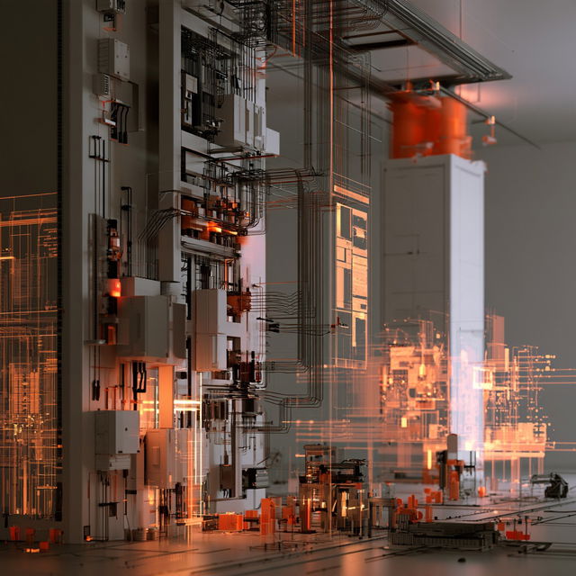 Electrical layout style, Midjourney V8.2, render 1 of 4