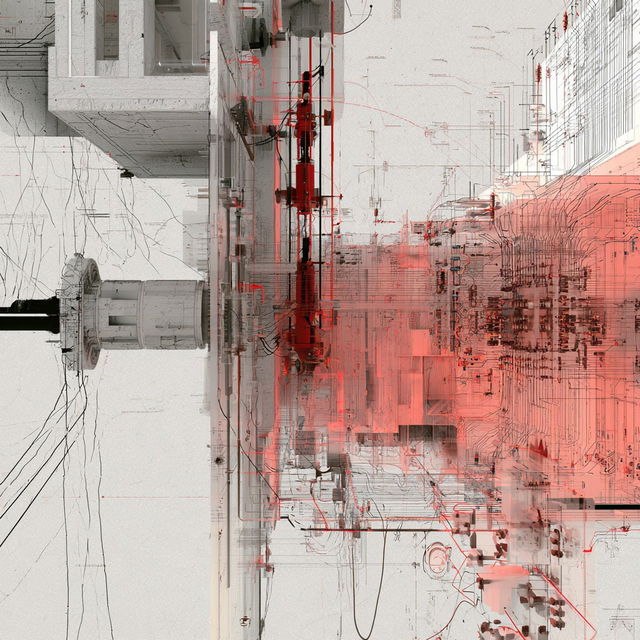 Electrical layout style, Midjourney V8.2, render 3 of 4