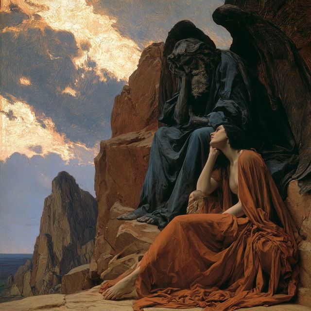 Elihu Vedder style, Midjourney V8.2, render 3 of 4